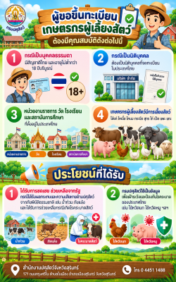คุณสมบัติผู้ขอขึ้นทะเบียนเกษตรกรผู้เลี้ยงสัตว์ และประโยชน์ที่ได้รับ